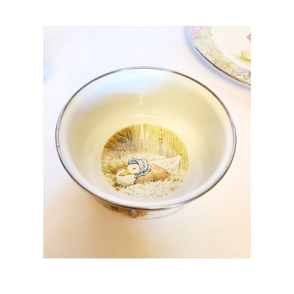 Beatrix Potter Peter Rabbit NIB Golden Rabbit Enamelware 3 PC Set - Picture 6 of 7